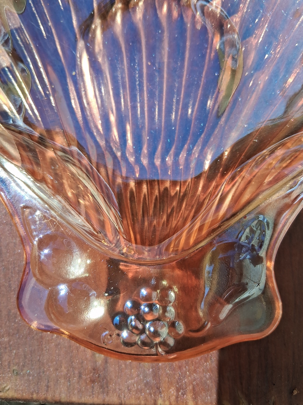 Vintage Marigold Iridescent Carnival Glass Scallop Shell Trinket Dish - Picture 9 of 9